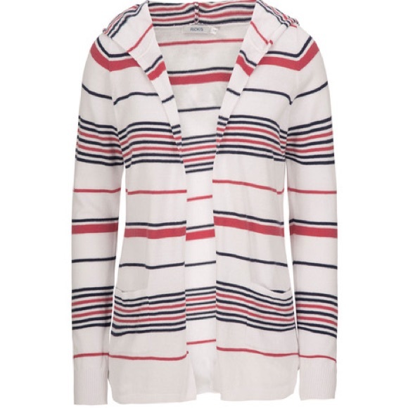 Ricki's Hooded Striped OPEN Cardigan - Medium - Excellent Condition - Picture 1 of 5